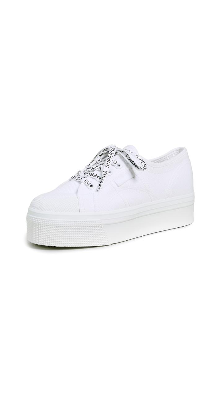 Superga White Out Package Platform Sneakers