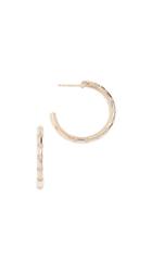 Adina Reyter Large Pave Diamond Strip Hoop Earrings