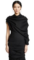 A W A K E One Sleeve Draped Blouse