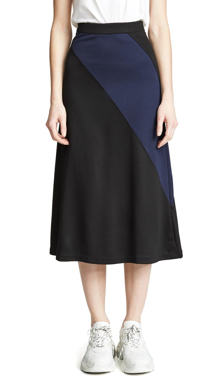 Etre Cecile Chevron Midi Skirt