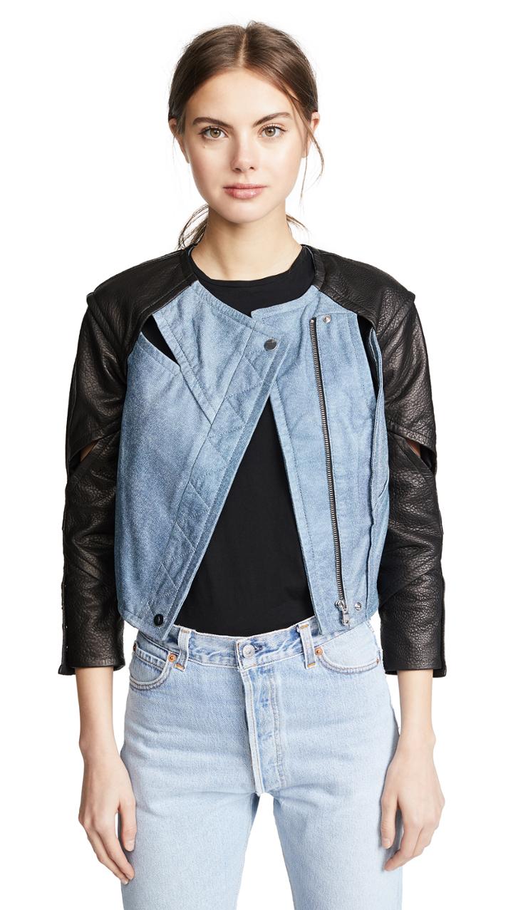 Yigal Azrouel Cropped Jacket With Seaming