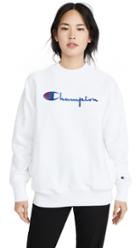 Champion Premium Reverse Weave Big Script Oversize Crew Neck Sweatshirt