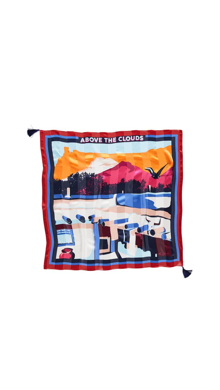 Tory Burch Above The Clouds Silk Square Scarf