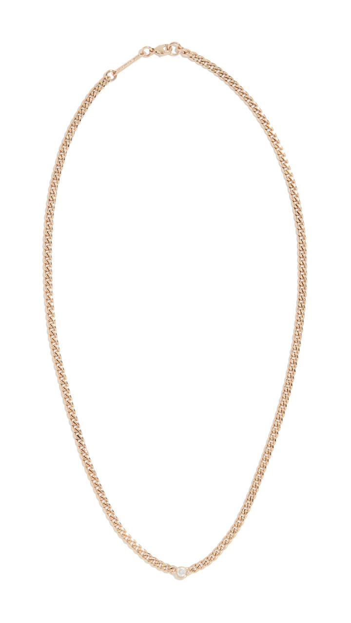 Zoe Chicco 14k Gold Small Curb Chain Necklace
