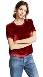 Alice Olivia Piera Velvet Tee