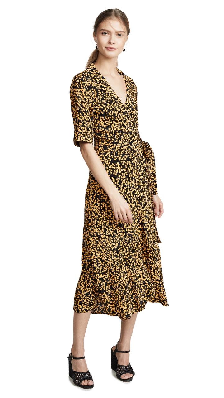 Ganni Printed Crepe Dress