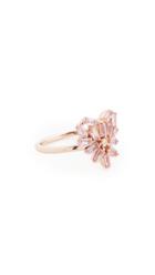 Suzanne Kalan 18k Rose Gold Fireworks Small Rounded Pink Sapphire Heart Ring