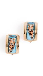 What Goes Around Comes Around Hermes Enamel Earrings