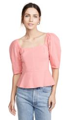 La Vie Rebecca Taylor Short Sleeve Cotton Top