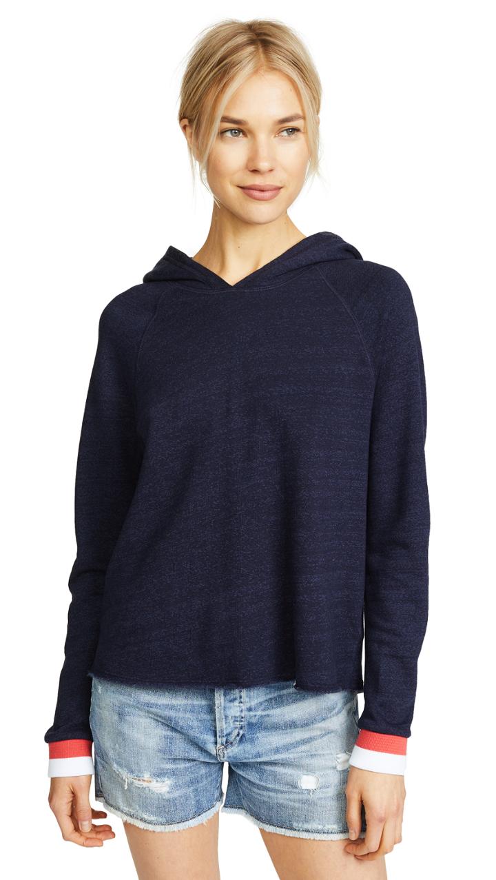 Sundry Athletic Rib Cropped Hoodie