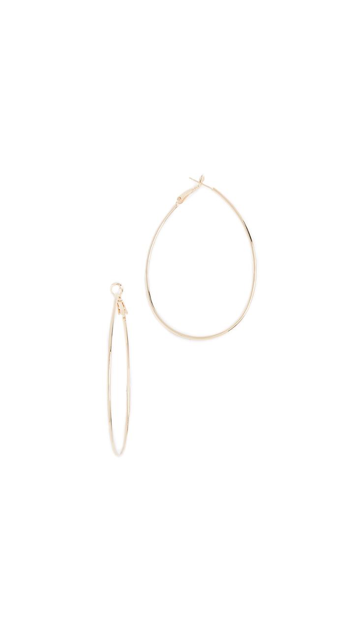 Theia Jewelry Teardrop Round Hoop Earrings