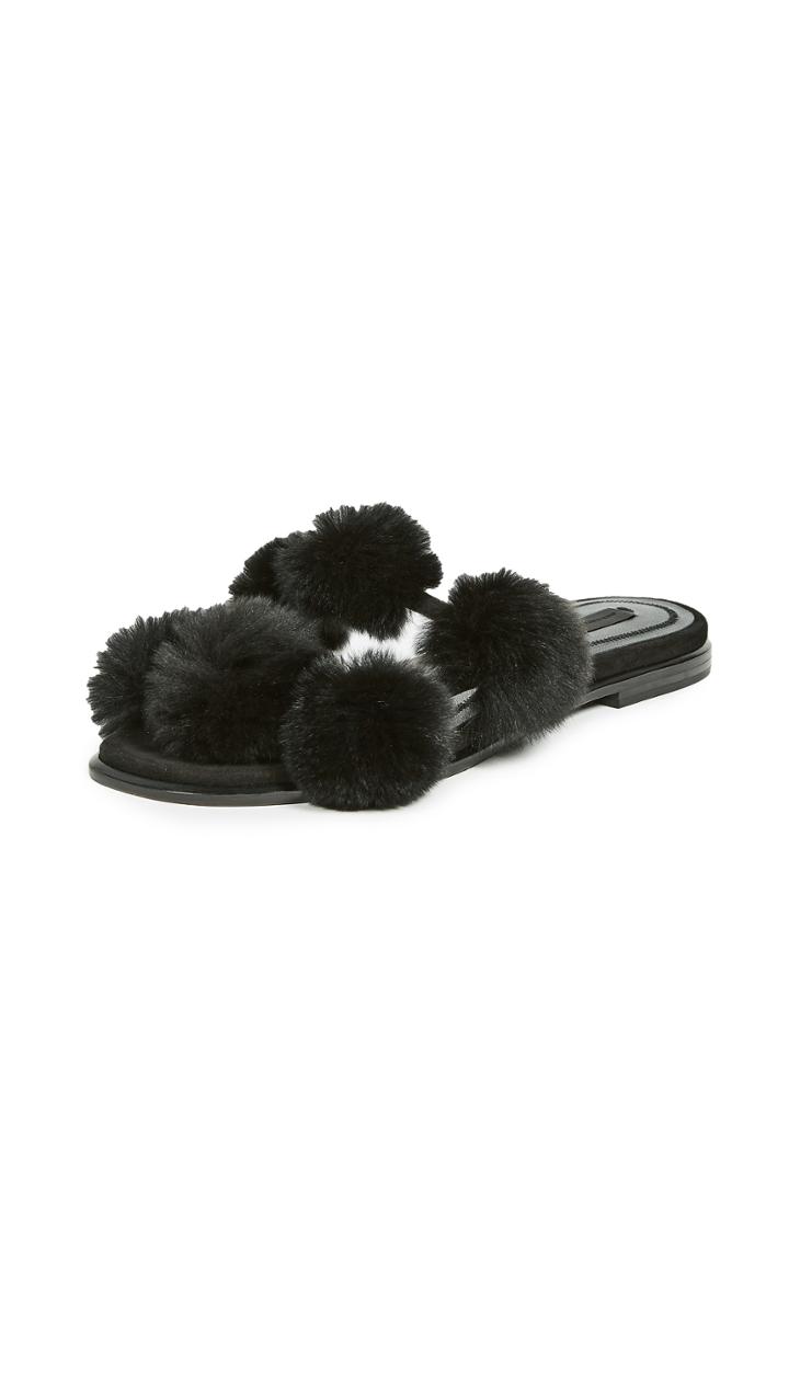 Alexander Wang Ava Fur Mules
