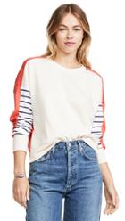Sundry Stripe Colorblock Sweatshirt