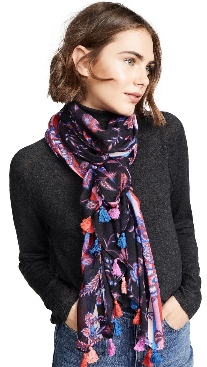 Rebecca Minkoff Hypnotic Floral Oblong Scarf