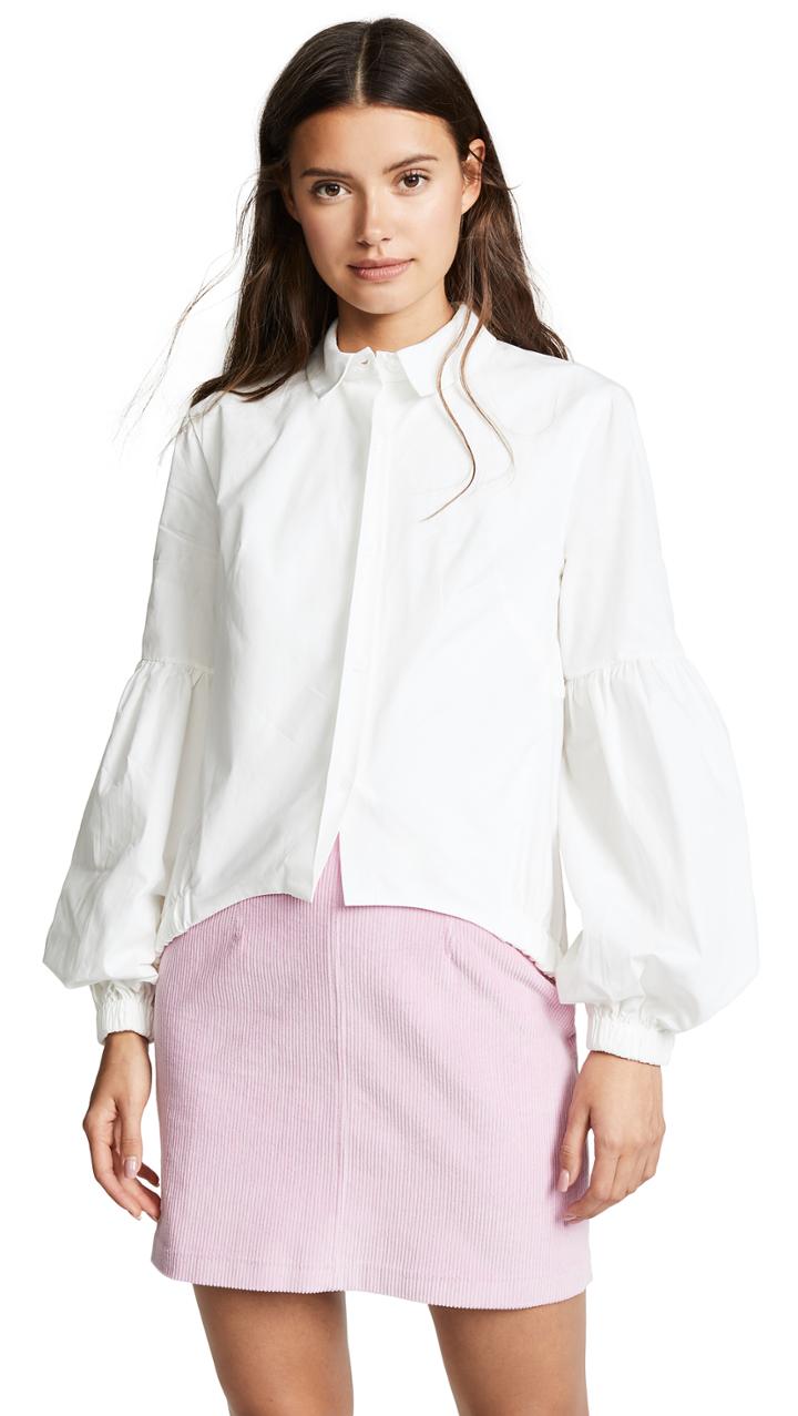 Paskal Bishop Sleeve Drawstring Shirt