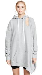 Unravel Project Double Cutout Asymmetrical Hoodie