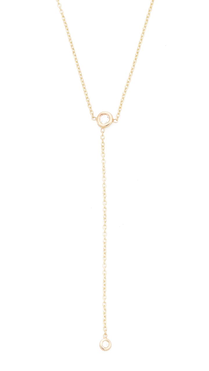 Zoe Chicco 14k Gold Lariat Necklace