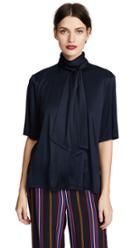 Adam Lippes Silk Jersey Blouse With Scarf