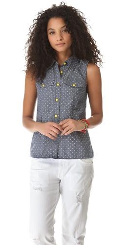 Marc By Marc Jacobs Dotty Chambray Top