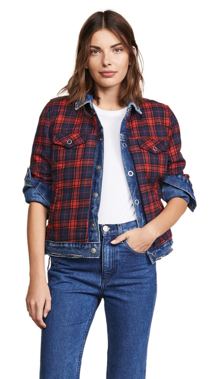 Blank Denim Reversible Flannel Denim Jacket