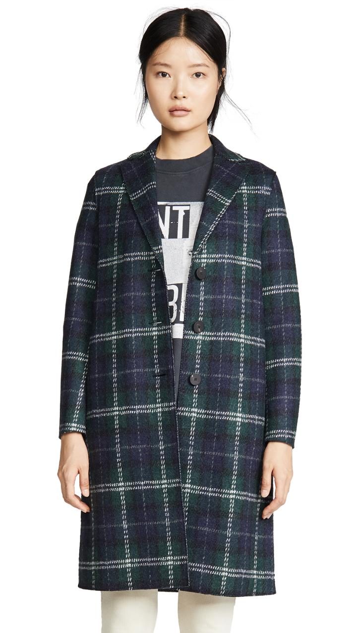 Harris Wharf London Tartan Overcoat