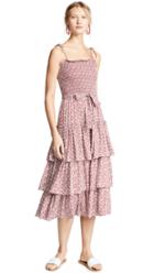 Tory Burch Wild Pansy Ruffle Tiered Dress