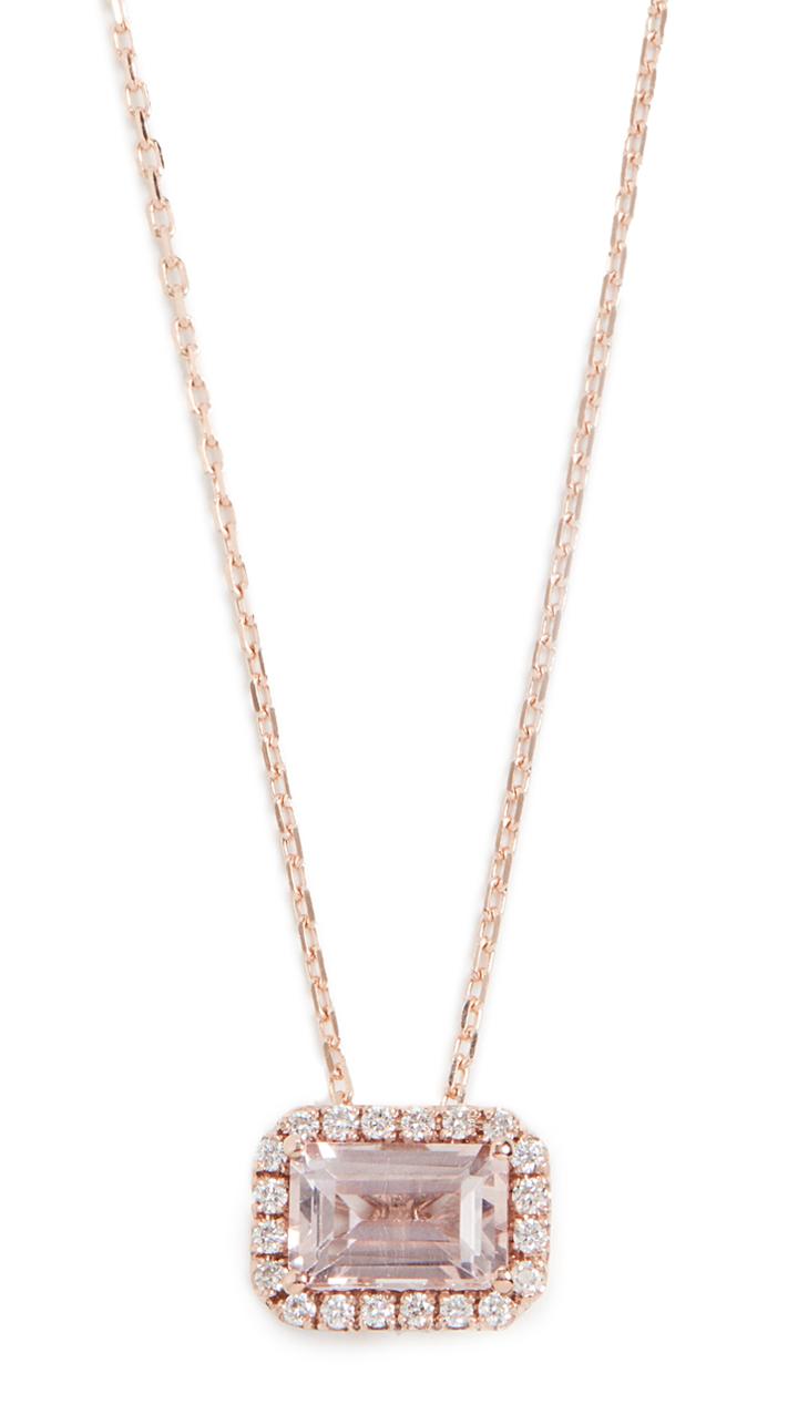 Kalan By Suzanne Kalan 14k Rose Gold Emerald Cut Necklace
