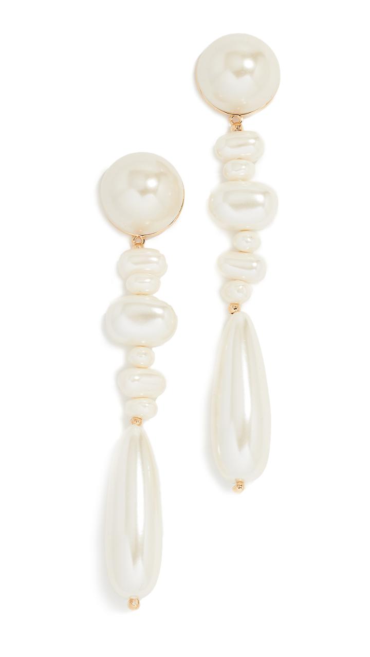 Lele Sadoughi Acrylic Pearl Copacabana Earrings
