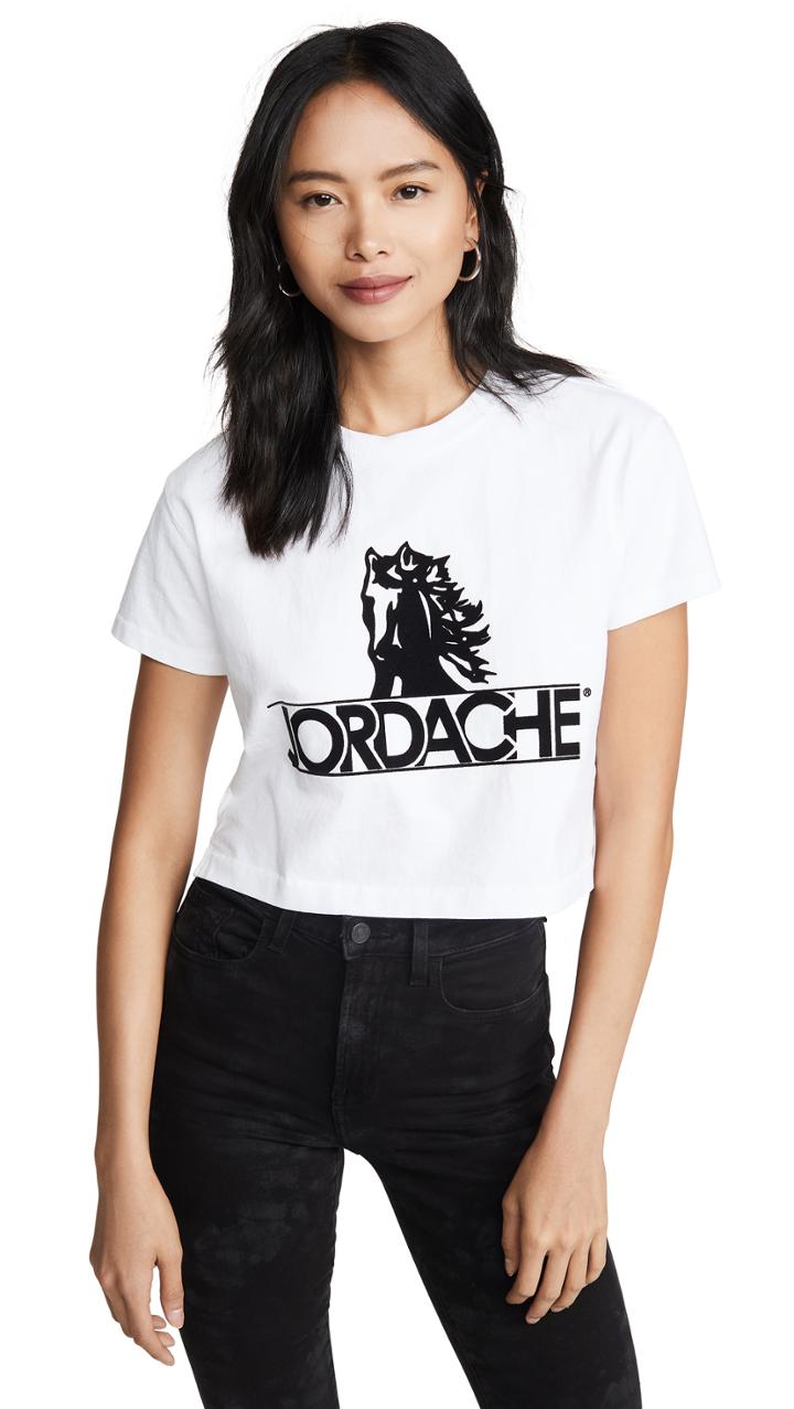 Jordache Crop Horse Logo Tee