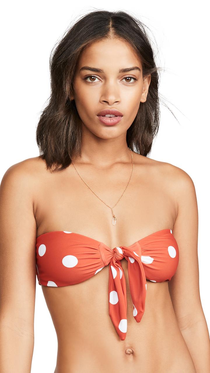 Minkpink Tie Front Bandeau Bikini Top