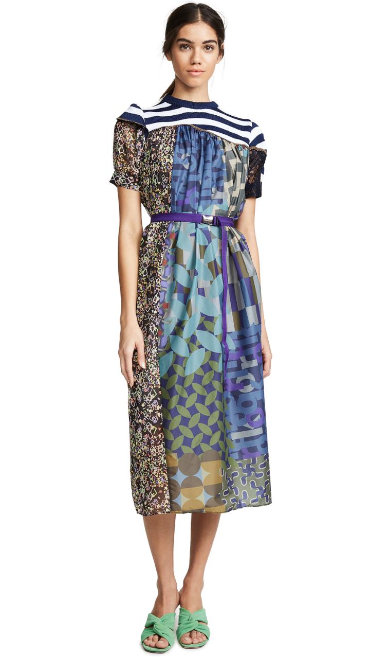 Kolor Combo Maxi Dress