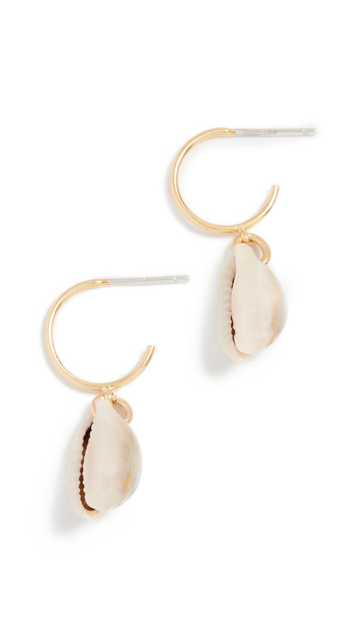Madewell Shell Charm Hoops