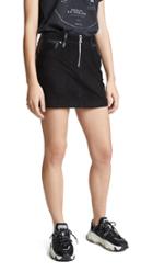 Hudson Exposed Zip Leather Skirt