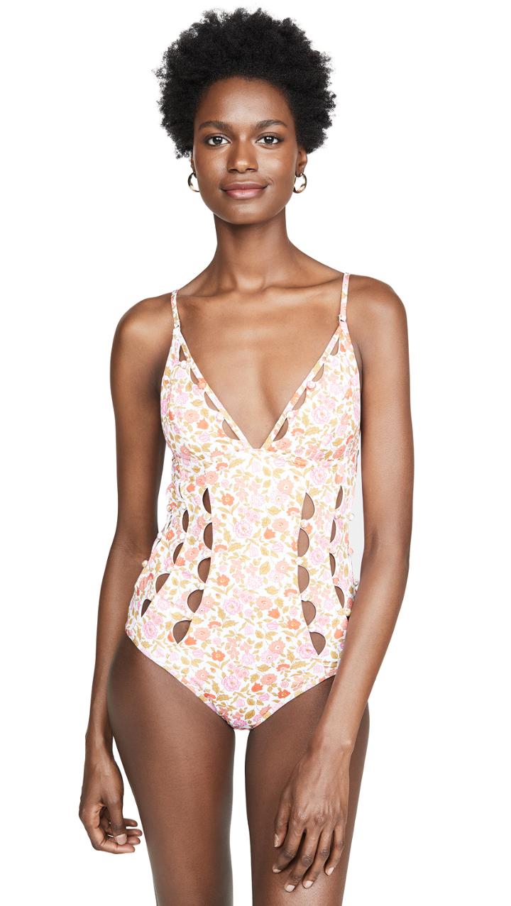 Zimmermann Goldie Crescent Cutout One Piece