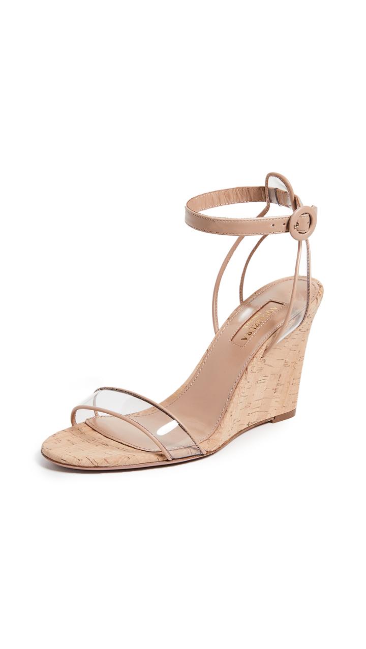 Aquazzura Minimalist 85mm Wedge Sandals