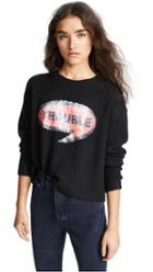 Alice Olivia Gleeson Sequin Patch Pullover Sweater