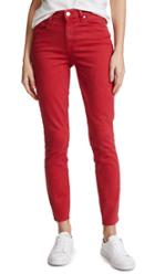 Paige Hoxton Ankle Skinny Jeans With Raw Hem