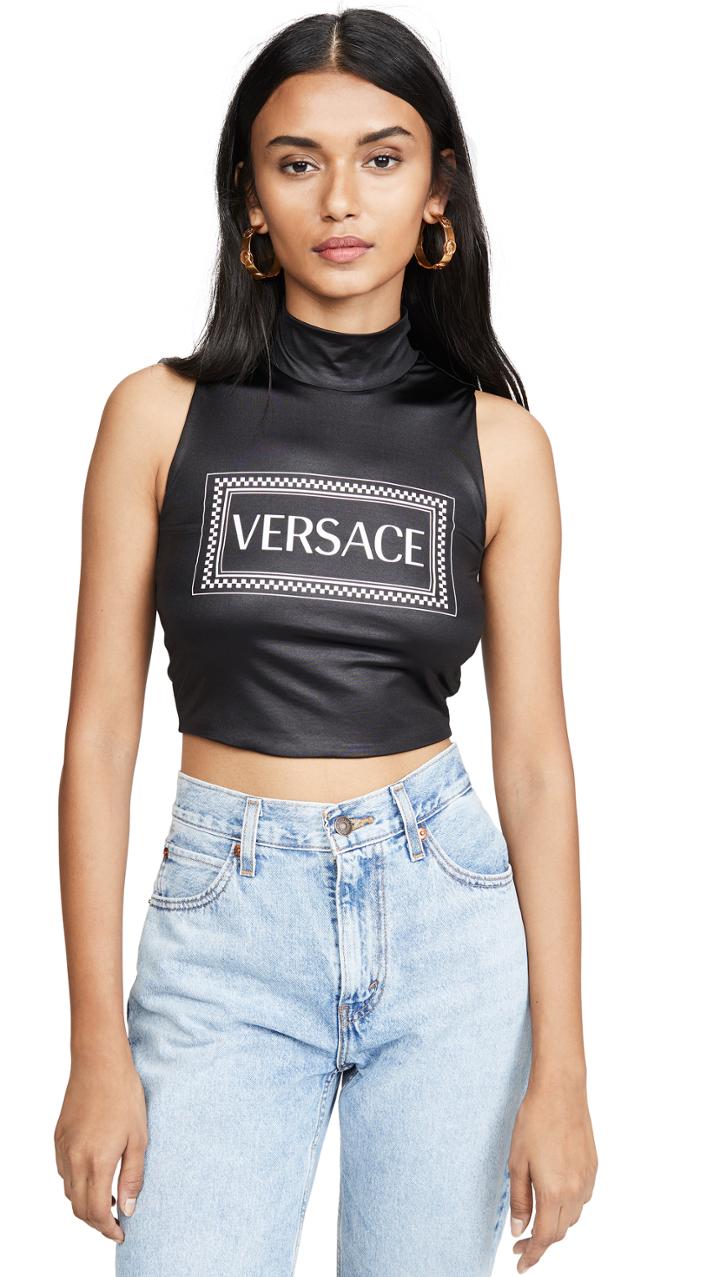 Versace Cropped Logo Top