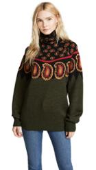 Toga Pulla Wool Jacquard High Neck Sweater