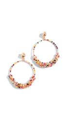 Kenneth Jay Lane Beaded Front Hoops