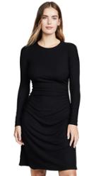 Theory Long Sleeve Gathered Waist Dress
