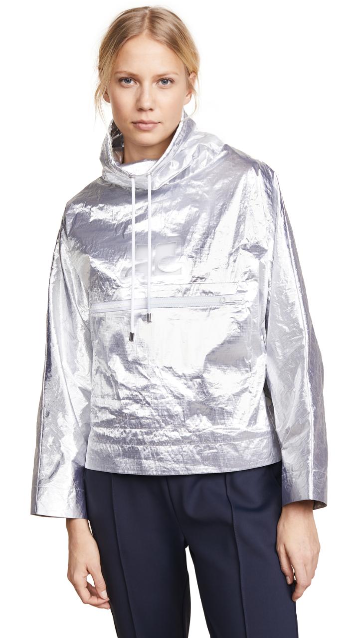 Courreges Snapped Sleeves Rain Jacket