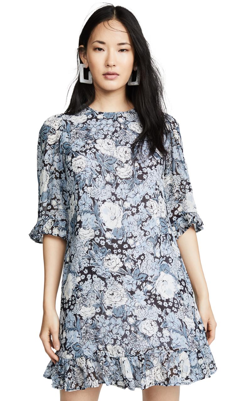 Ganni Elm Georgette Dress