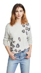 Monrow Oversized Leopard Print Sweatshirt
