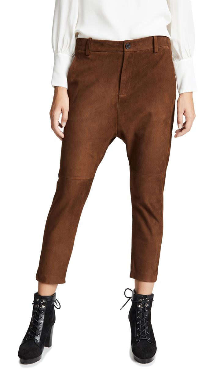 Nili Lotan Suede Paris Pants