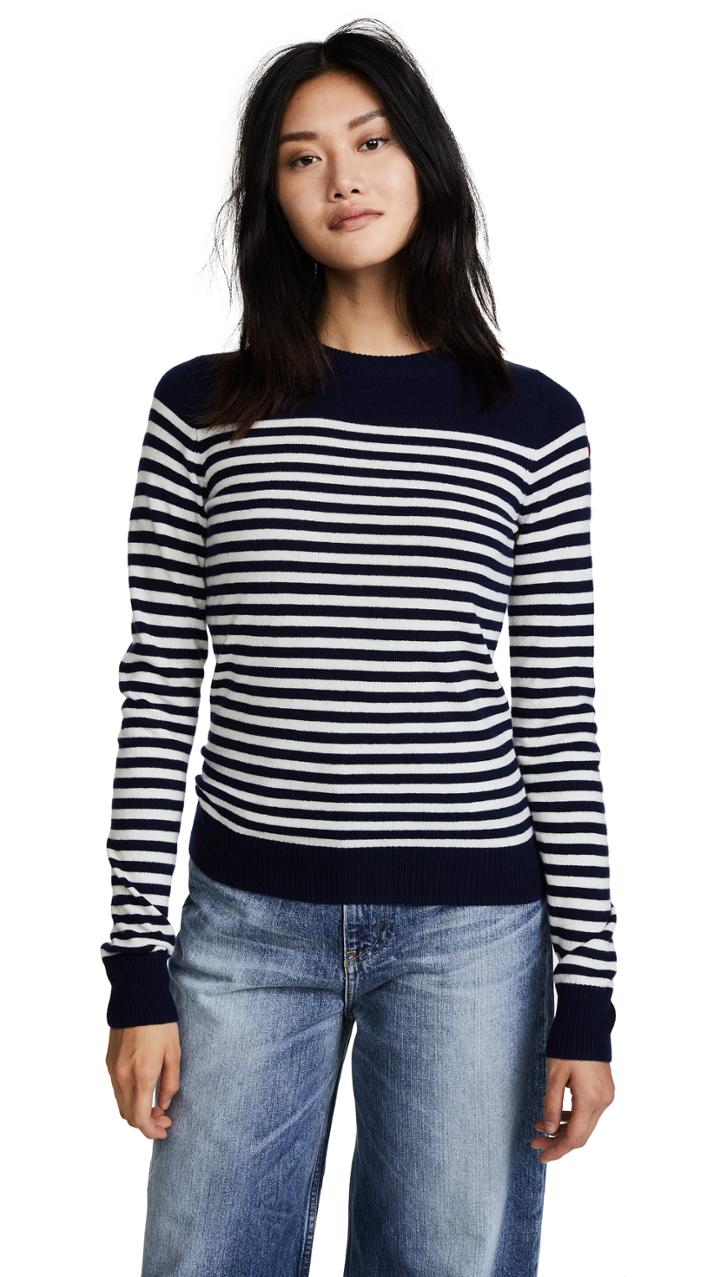 One By Stripe & Stare One By Winter Crew Neck Sweater