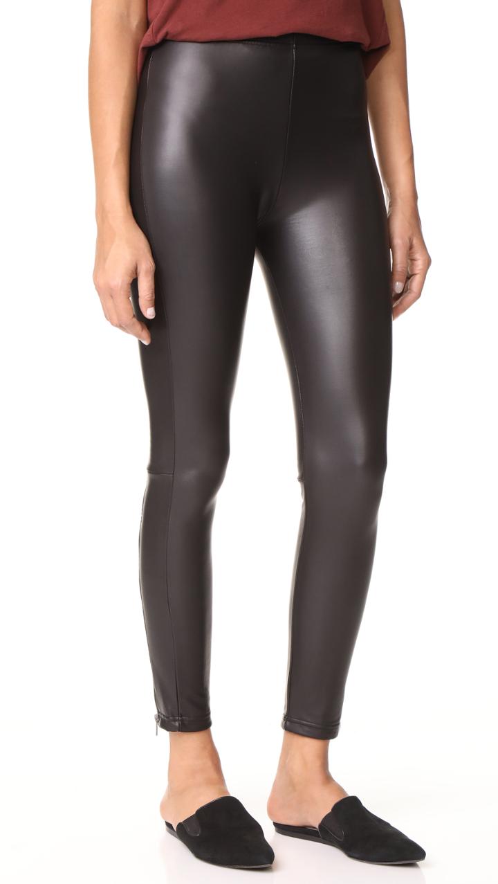 Plush Zippered Fleece Lined Liquid Leggings