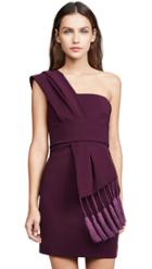 Cushnie Fitted Mini Dress With Scarf Detail Across Bodice
