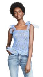 Amanda Uprichard Amara Smocked Top