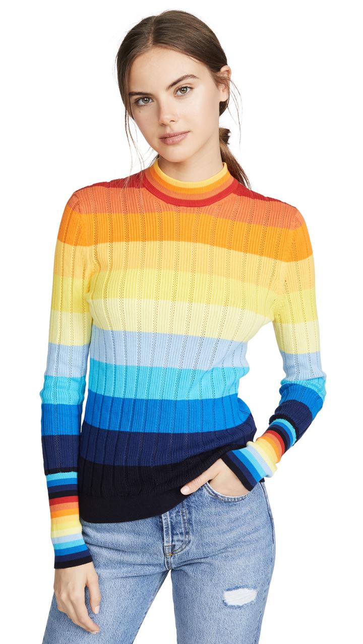 Chinti And Parker Sunset Pointelle Sweater
